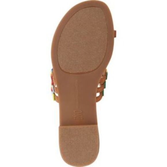 INC Womens Brown Toe-Loop Jaylee Round Toe Block Heel Slip On Slide Sandals 6 M - Picture 4 of 4